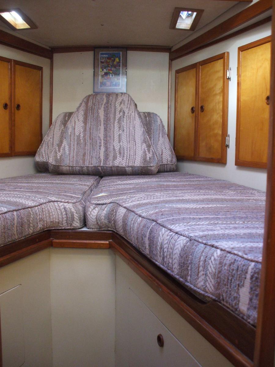 V-berth with sail lockers beneath