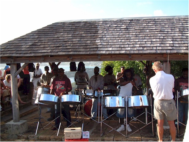 
Sunday BBQ and steel bands on Shirley Heights.