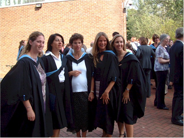 Emily's graduation from Southampton University with a degree in Physiotherapy.