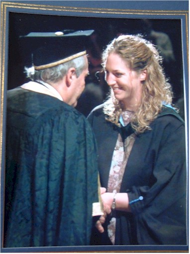 Emily's graduation from Southampton University with a degree in Physiotherapy.