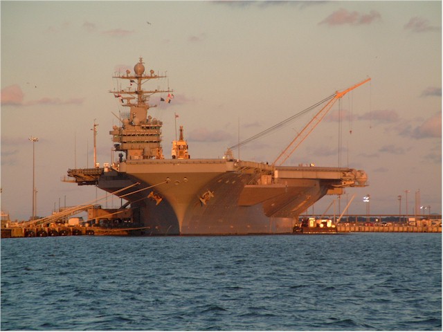 The ships are immense when passed so close!.
