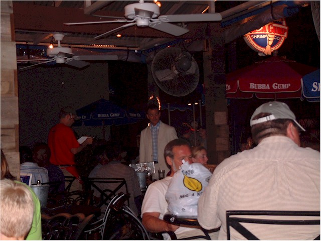 We enjoyed a fun meal at "Bubba Gump's Shrimp Restaurant" - complete with faux Forrest Gump!
