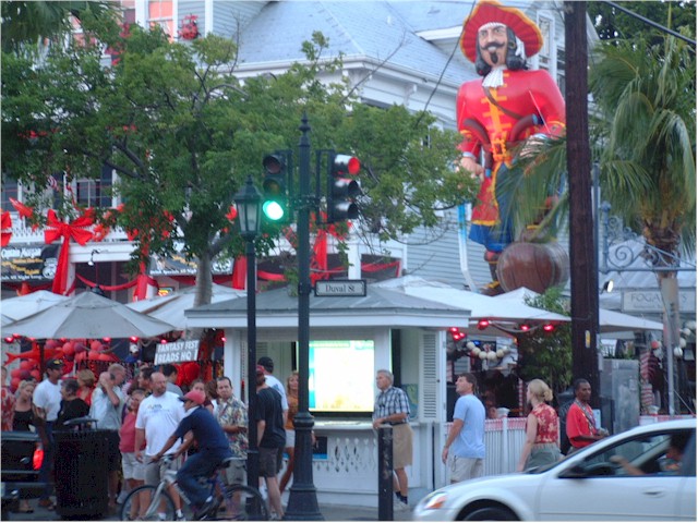 
Slide Show Image
A bar on the corner of Duval Street, Key West.