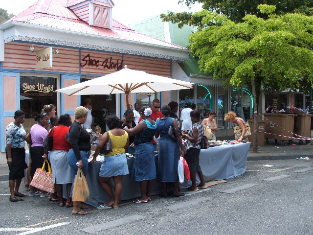 The market at Marigot, on the French side, St Martin.
