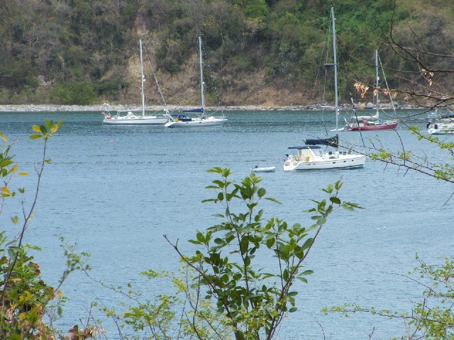 The beautiful bay of Deshaies on Guadaloupe.
