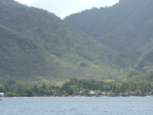 The anchorage at Grande Anse d'Arlet, Martinique.
