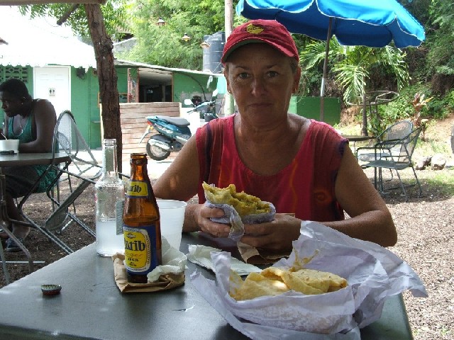 And we had the best 'roti' lunch on Grenada!
