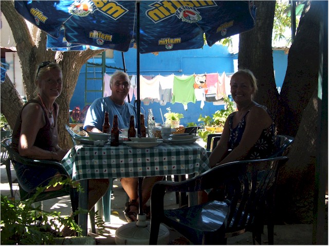 
... and we enjoy eating their catch at a 'local restaurant'.