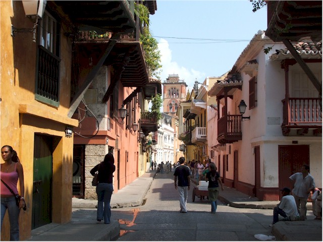 The walled city of Cartegena - third of the Spanish Main cities we have visited.
