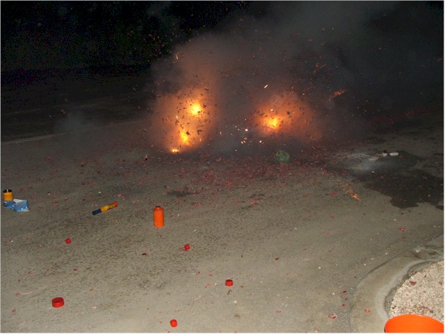 Strings of 10,000 fire crackers are set off everywhere...
