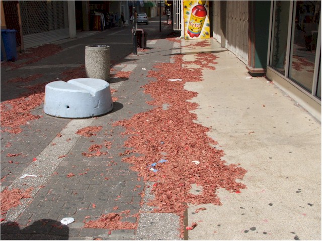 ... and the next day the streets are covered with the mess!

