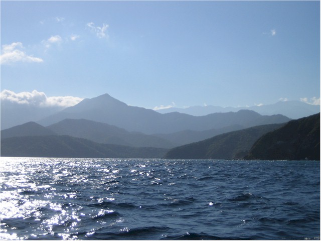 We coastal-hopped along the coast of Colombia - stunning fiords next to the Andes.
