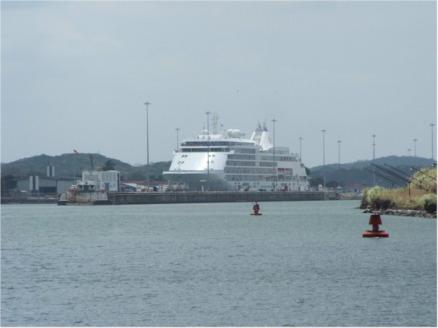 A cruise ship transitting the Canal.
