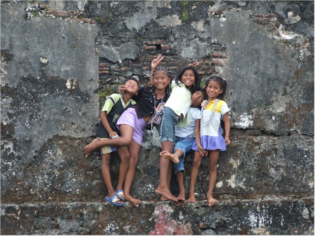 The local kids delighted in having their photo taken!
