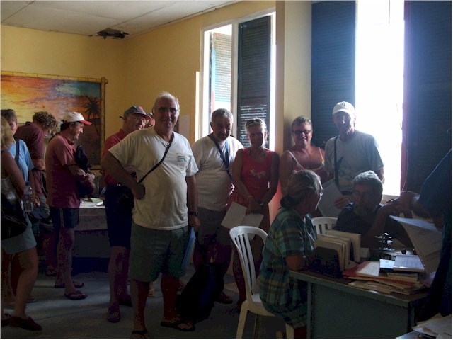 We, and some ARC Rally boats, queue to check into the San Blas Islands, Panama...

