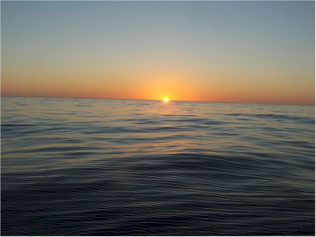 Pacific Ocean sun set...