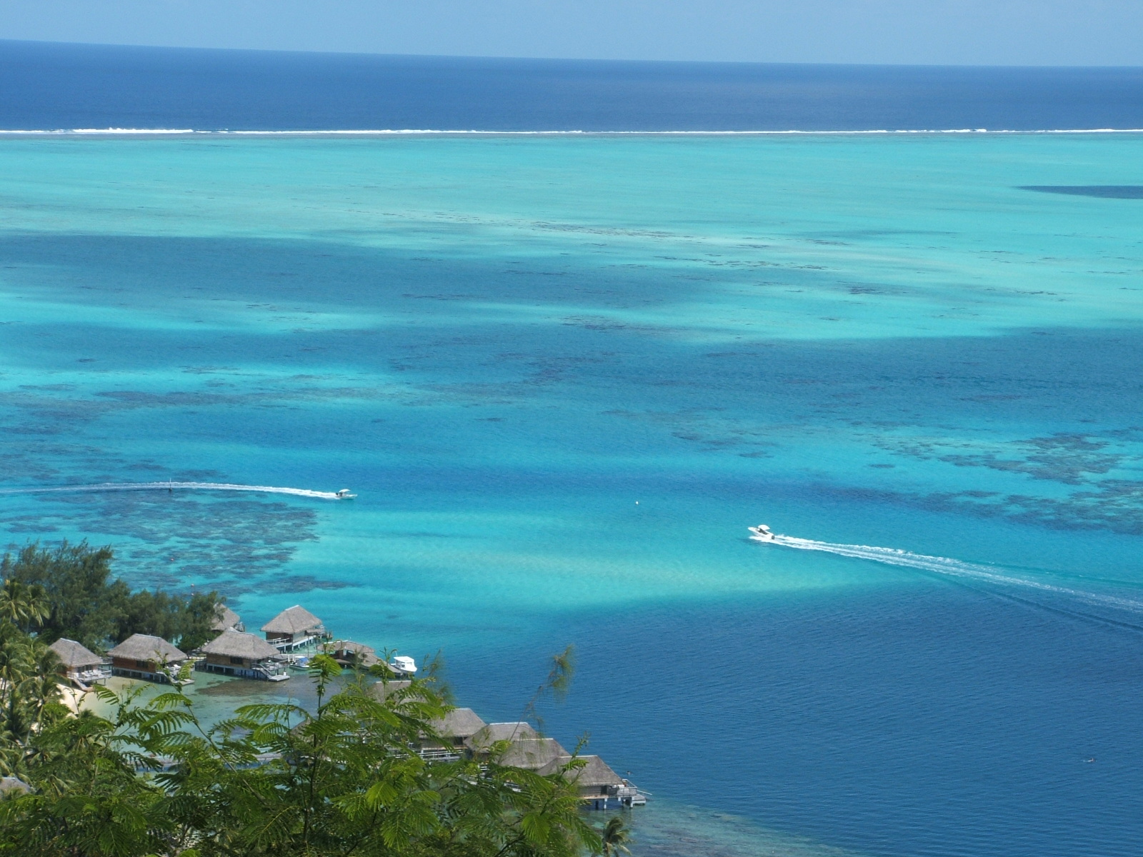 Bora Bora - where the waters are every shade of blue...