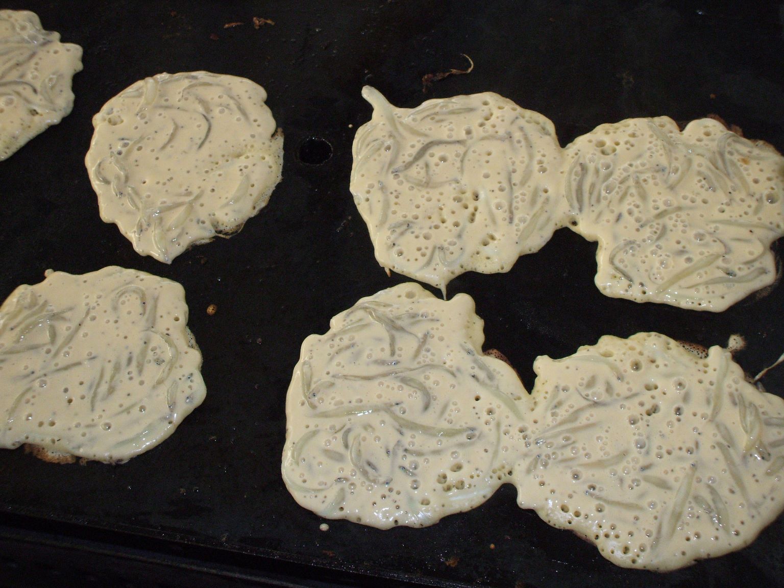 Keith tried 'whitebait fritters' - a local delicacy in season.
