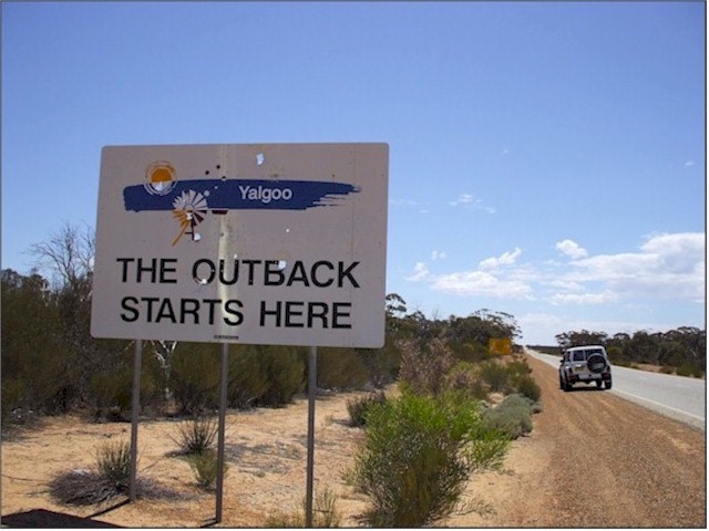 The start of the outback...
