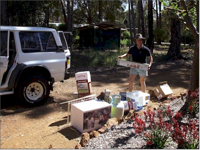 
... and some camping equipment for our journey into the Outback