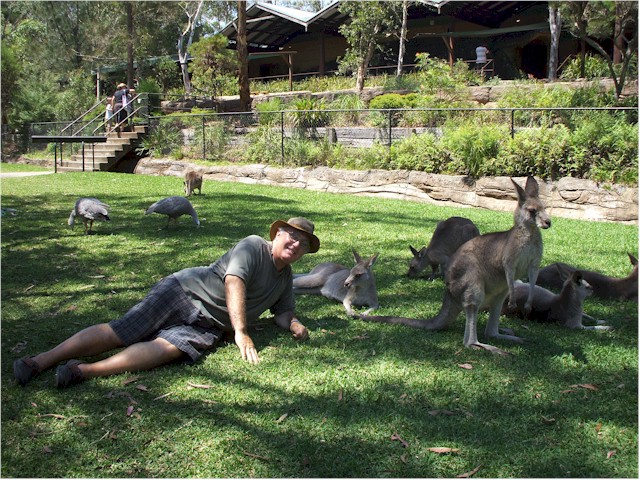 
A day out at the wildlife park - Keith gets to touch a kangaroo...