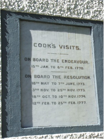 Captain Cook used this bay for refitting...
