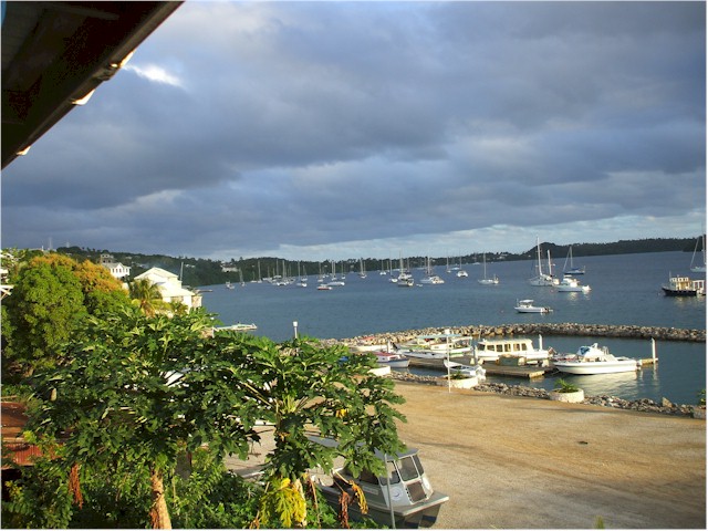 The beautiful harbour of Neiafu in the Vava'u Group.
