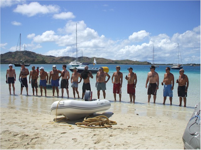 ... and included a Hairy Chest competition (but you can see that some guys needed to cheat). Keith is on the far right.
