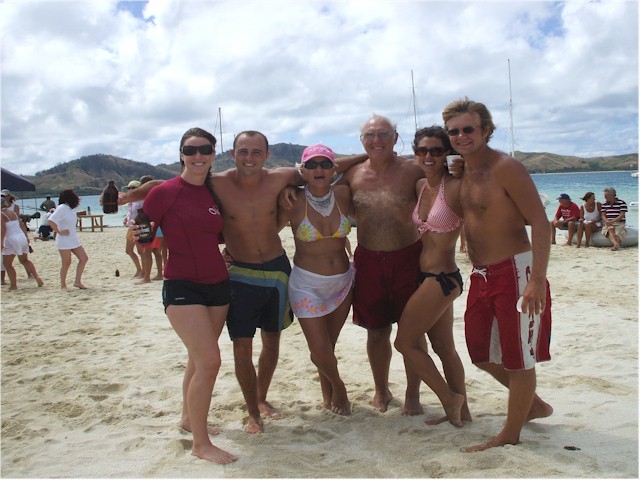 Keith with the crews of Long Shot and WMD
