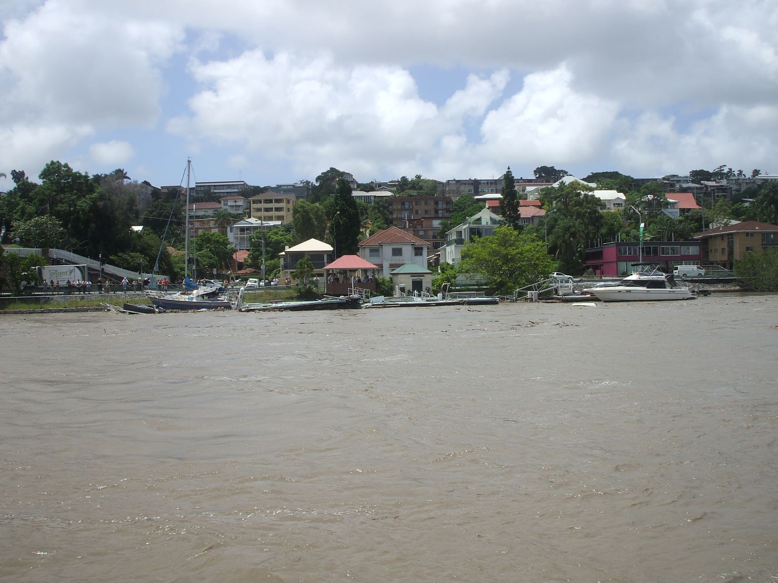 After 2 hours heavy winching by Ian, we are on our way down the river - luckier than this lot...