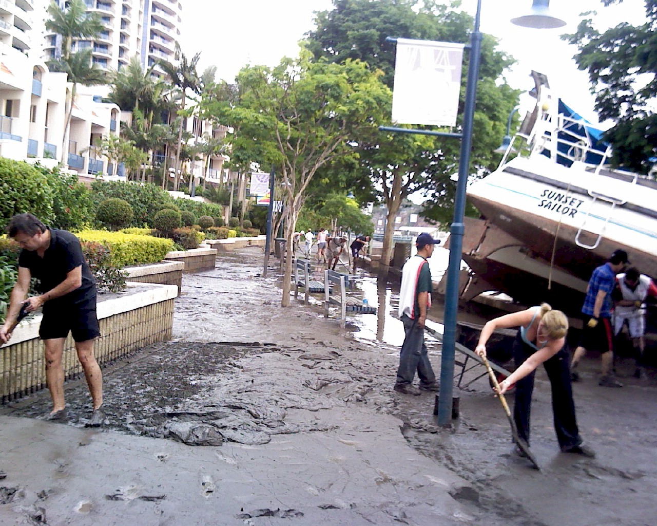 The clean up begins...
