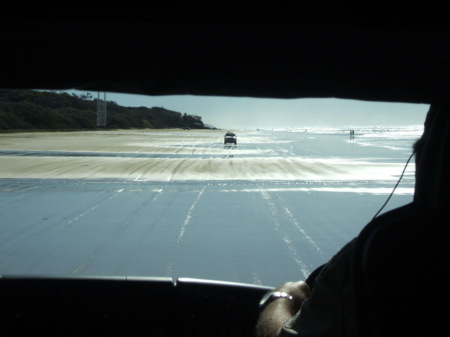 The beach is actually the main road...