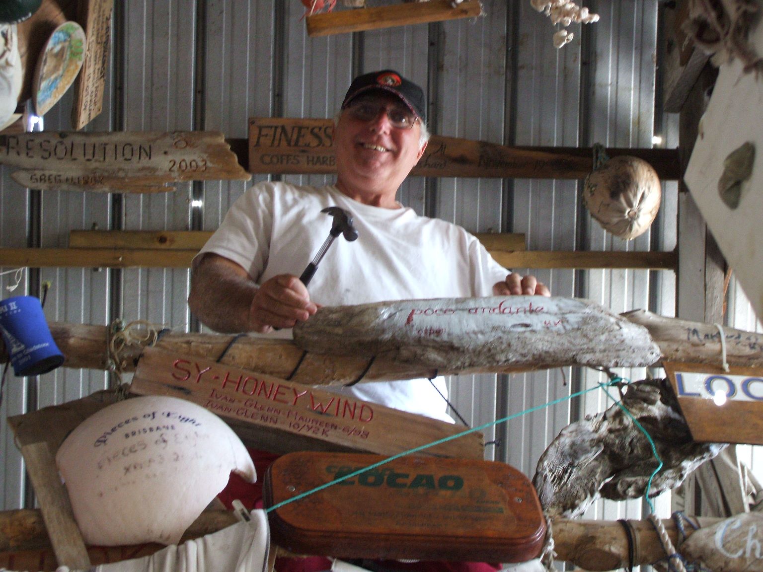 Keith adds Poco Andante's name plate.
