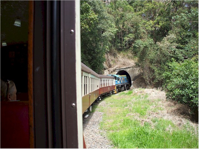 We enjoyed a trip on the Scenic Railway to Kuranda (in the mountains above Cairns)...