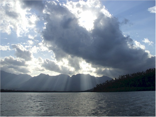 Hinchinbrook Channel offered spectacular scenery - but no access ashore!
