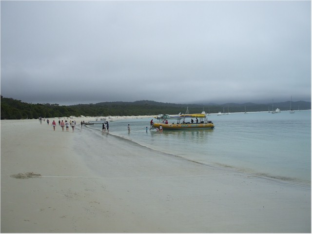
Whitehaven Beach is supposed to be a spectacular place but the cloudy day didn't help...