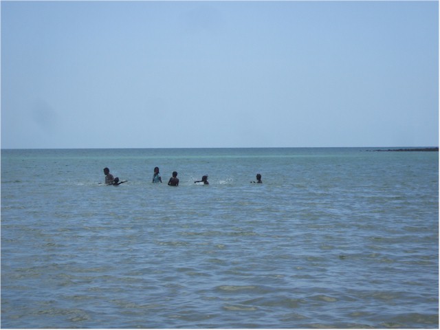 
The local kids enjoying a swim...
