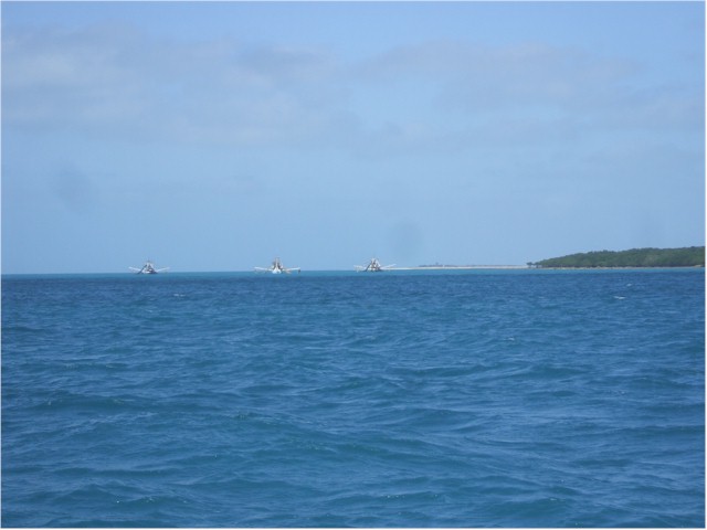 ... even the fishing fleet waited out the weather at Morris Island.
