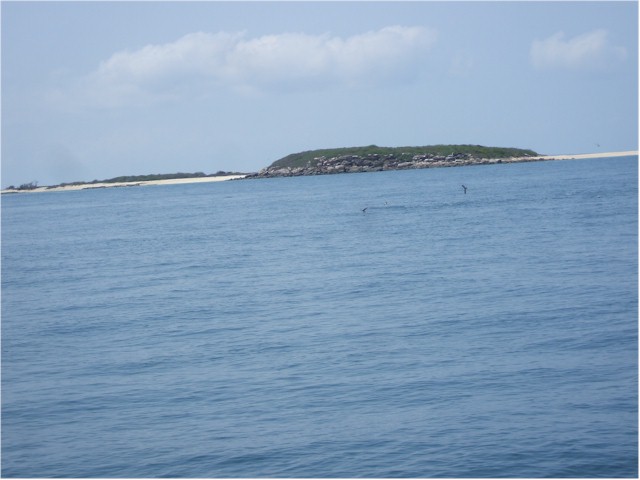 
After a calm crossing of the Gulf, we anchored at Truant Island, part of the English Company Islands
