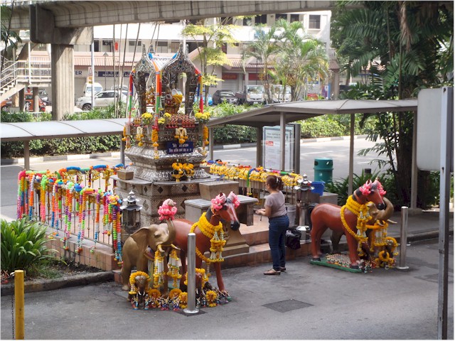 An Indian temple outside the coach station...
