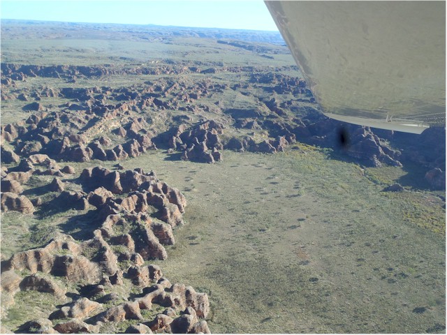 The Bungle Bungles are huge beehive shaped lumps - appreciated much better from the air.

