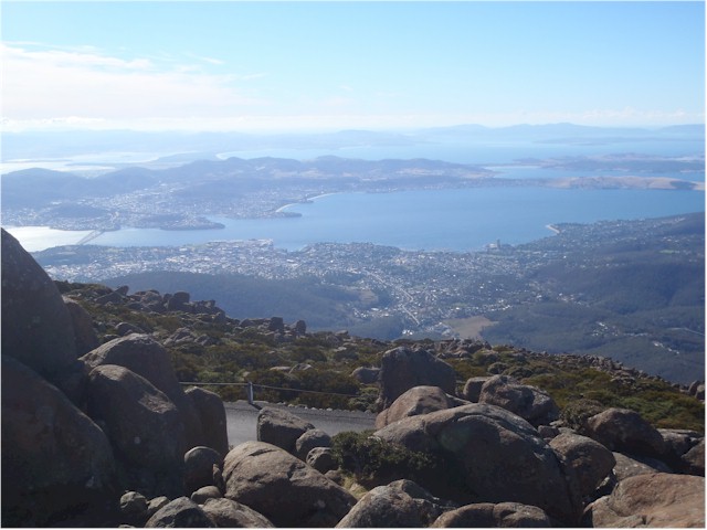 We took a flying visit to Tasmania - a view of Hobart from Mount Wellington.
