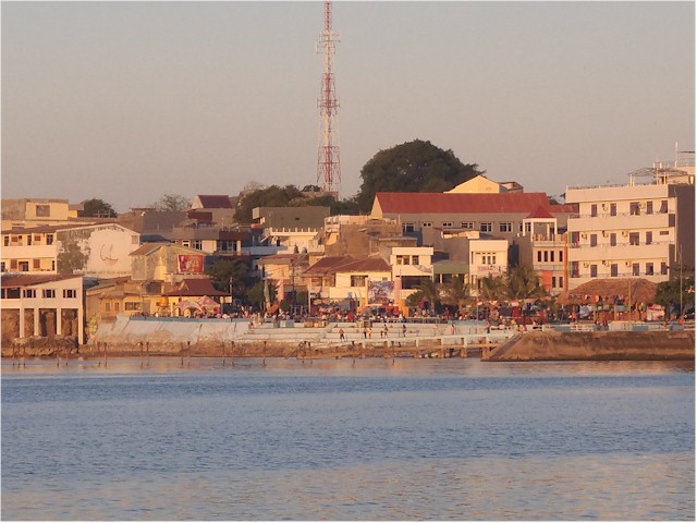 First stop - Kupang - looking lovely in the evening sunlight...