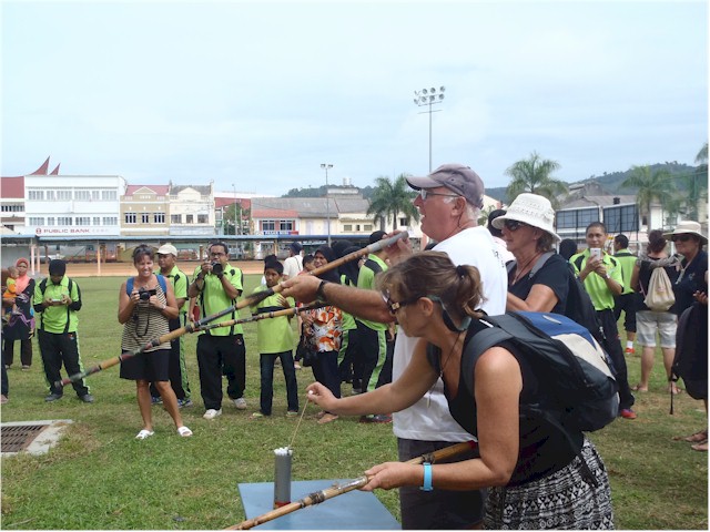 The tour here included an exhibition of local sports and games which was interesting.

