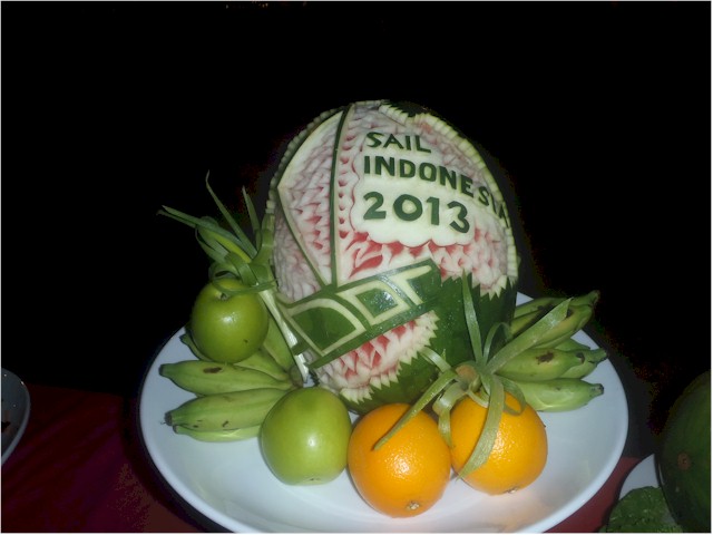 ... even the water melon was intricately carved as a tribute to the Rally!
