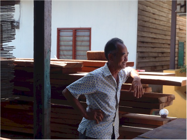 This is the boat-builder extraordinaire - a wonderful man who answered all our many questions with patience and intelligence.
