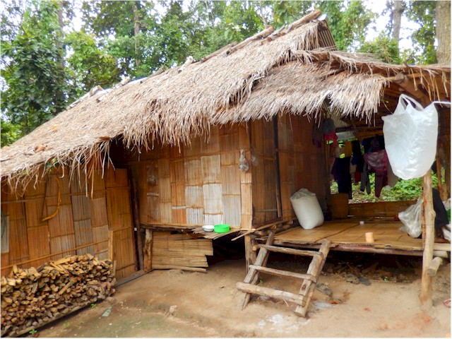 The houses are amazing works of woven palm fronds...
