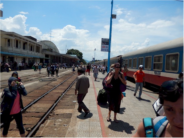 When the train arrived there was an almighty scramble, despite there being seat allocations!
