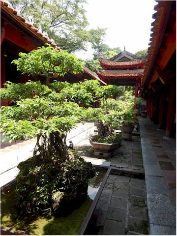 
In the grounds of the Temple of Literature...
