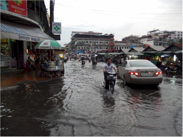 The wet season was well and truly in force when we arrived in Phnom Penh, capital of Cambodia.